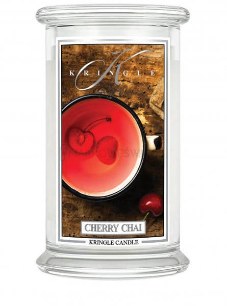 Kringle Candle Cherry Chai Duża Świeca Zapachowa 624g