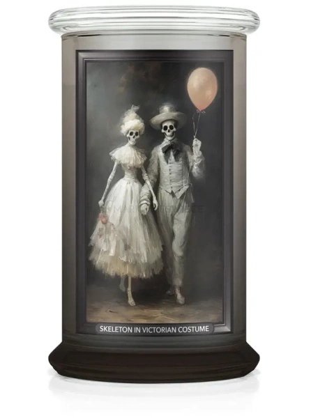 Kringle Candle Skeleton in Victorian Costume Duża Świeca Zapachowa 624g