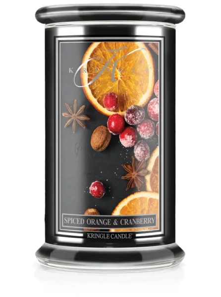Kringle Candle Reserve Spiced Orange & Cranberry Duża Świeca Zapachowa 624g