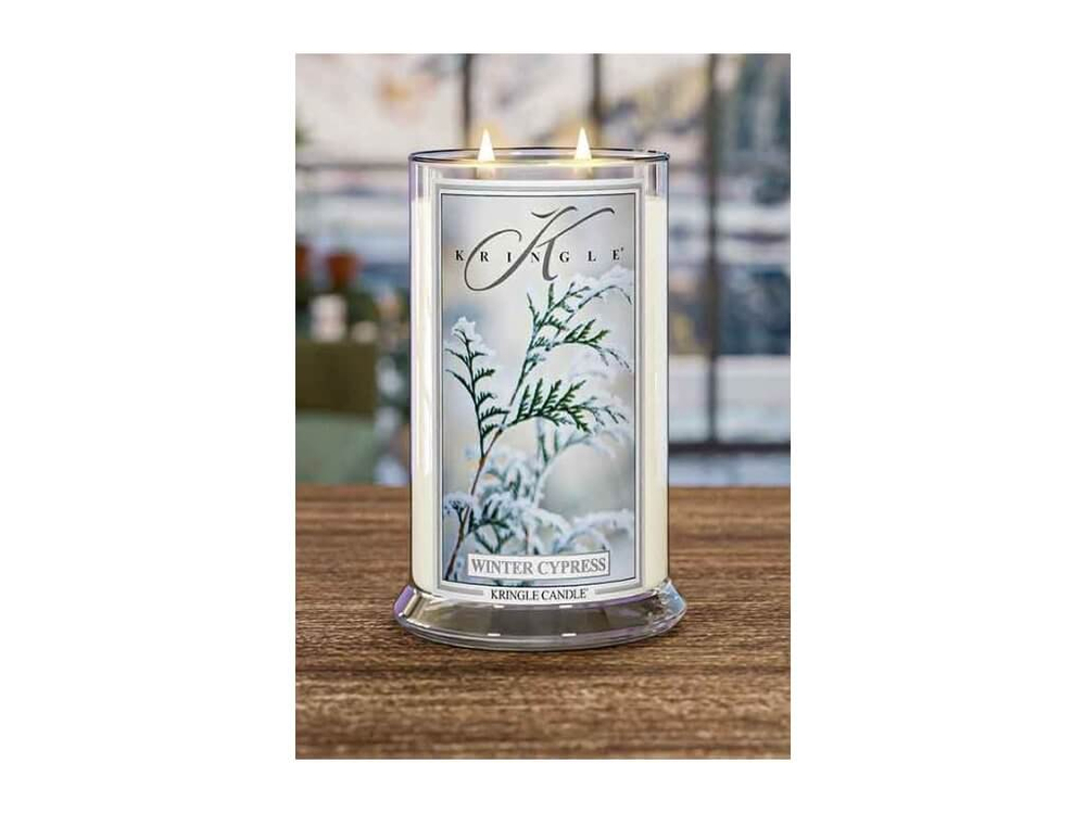 Kringle Candle Winter Cypress Duża Świeca Zapachowa 624g