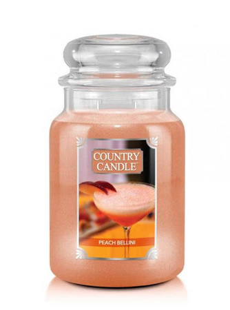Country Candle Peach Bellini Duża Świeca Zapachowa 652g