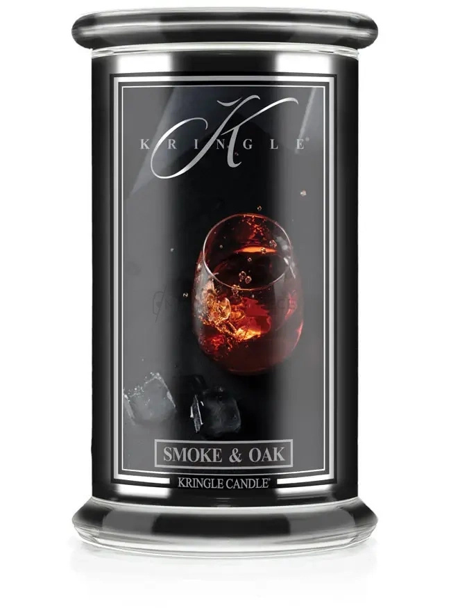 Kringle Candle Reserve Smoke & Oak Duża Świeca Zapachowa 624g
