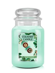 Country Candle Lemon Tea & Roses Duża Świeca Zapachowa 652g
