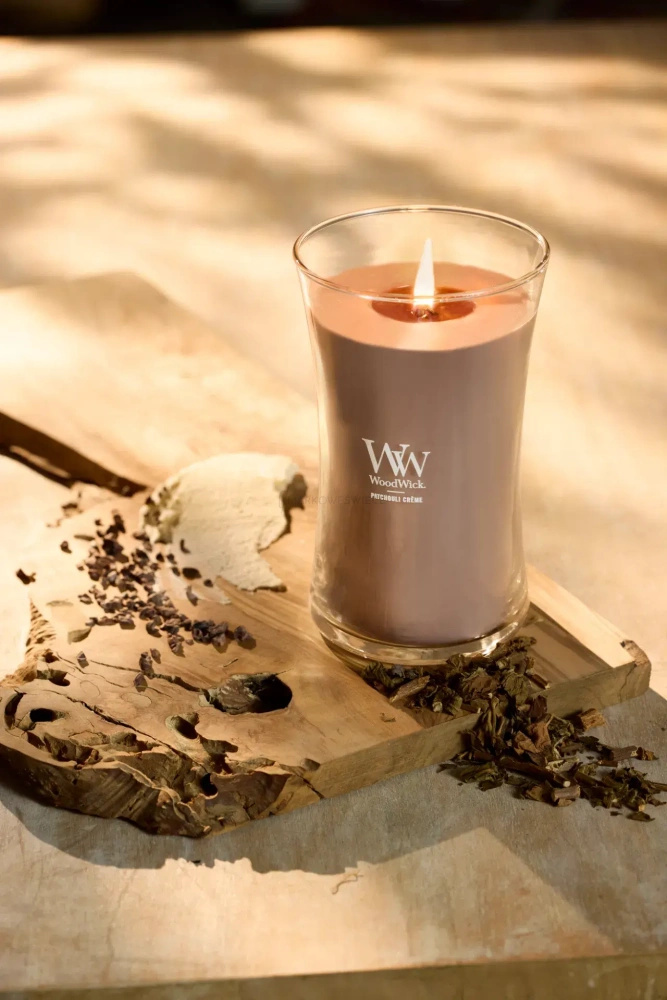 WoodWick Patchouli Crème Duża Świeca Core 609,5g
