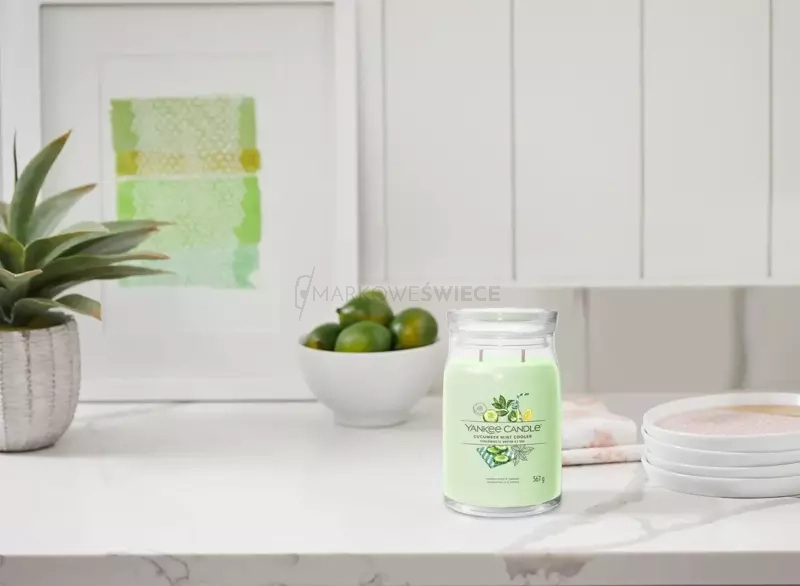 Yankee Candle Cucumber Mint Cooler Signature Duża Świeca 567g