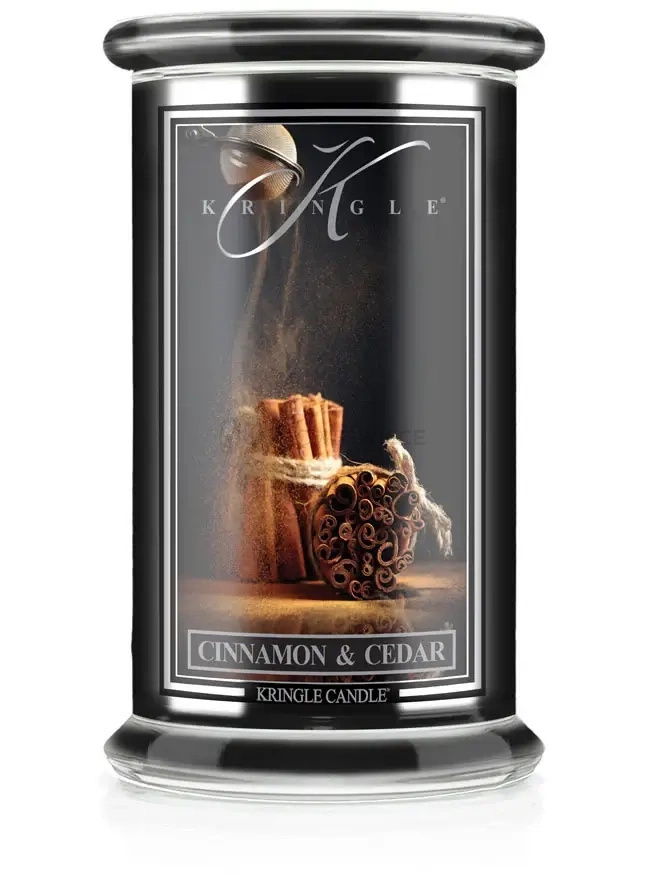 Kringle Candle Reserve Cinnamon & Cedar Duża Świeca Zapachowa 624g