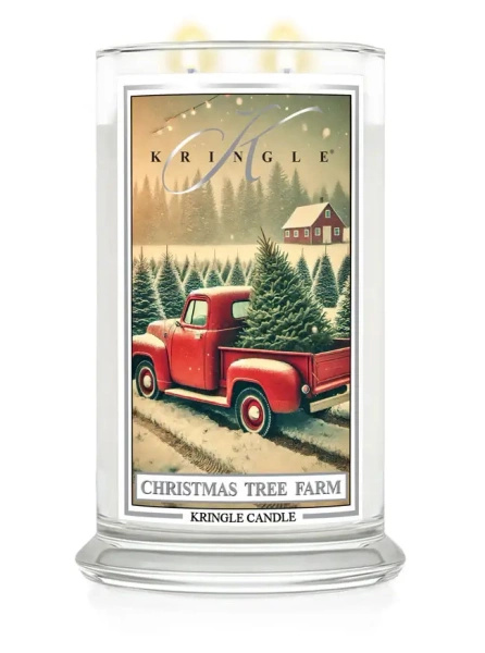 Kringle Candle Christmas Tree Farm Duża Świeca Zapachowa 624g