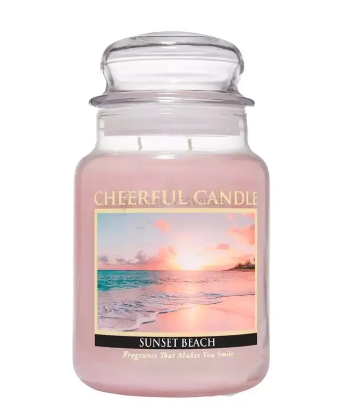 Cheerful Candle Sunset Beach Duża Świeca Zapachowa 680g