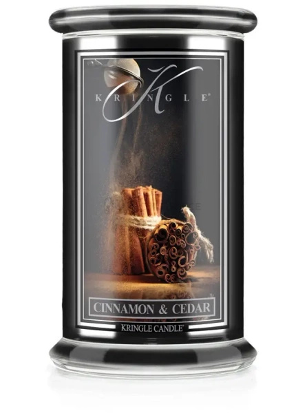 Kringle Candle Reserve Cinnamon & Cedar Duża Świeca Zapachowa 624g