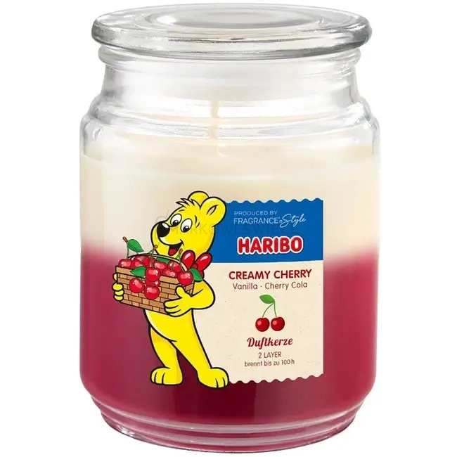 Haribo Creamy Cherry Świeca Zapachowa 510g