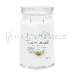 Yankee Candle Clean Cotton Signature Duża Świeca 567g