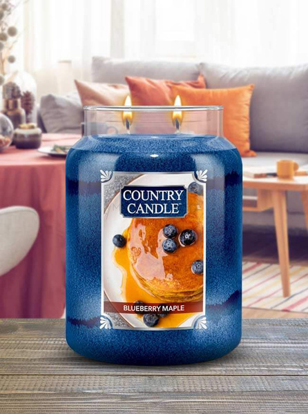 Country Candle Blueberry Maple Duża Świeca Zapachowa 652g