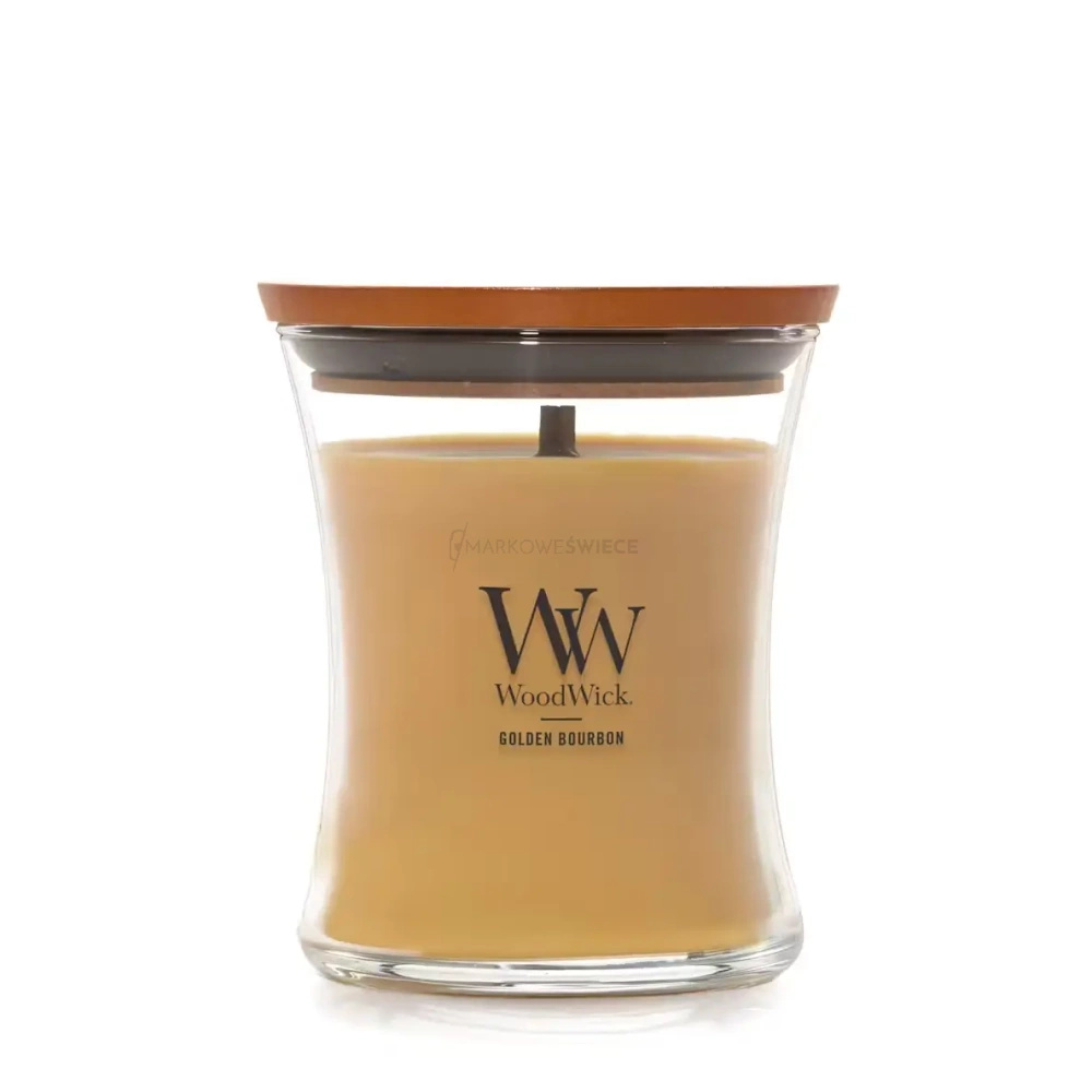 WoodWick Golden Bourbon Średnia Świeca 275g