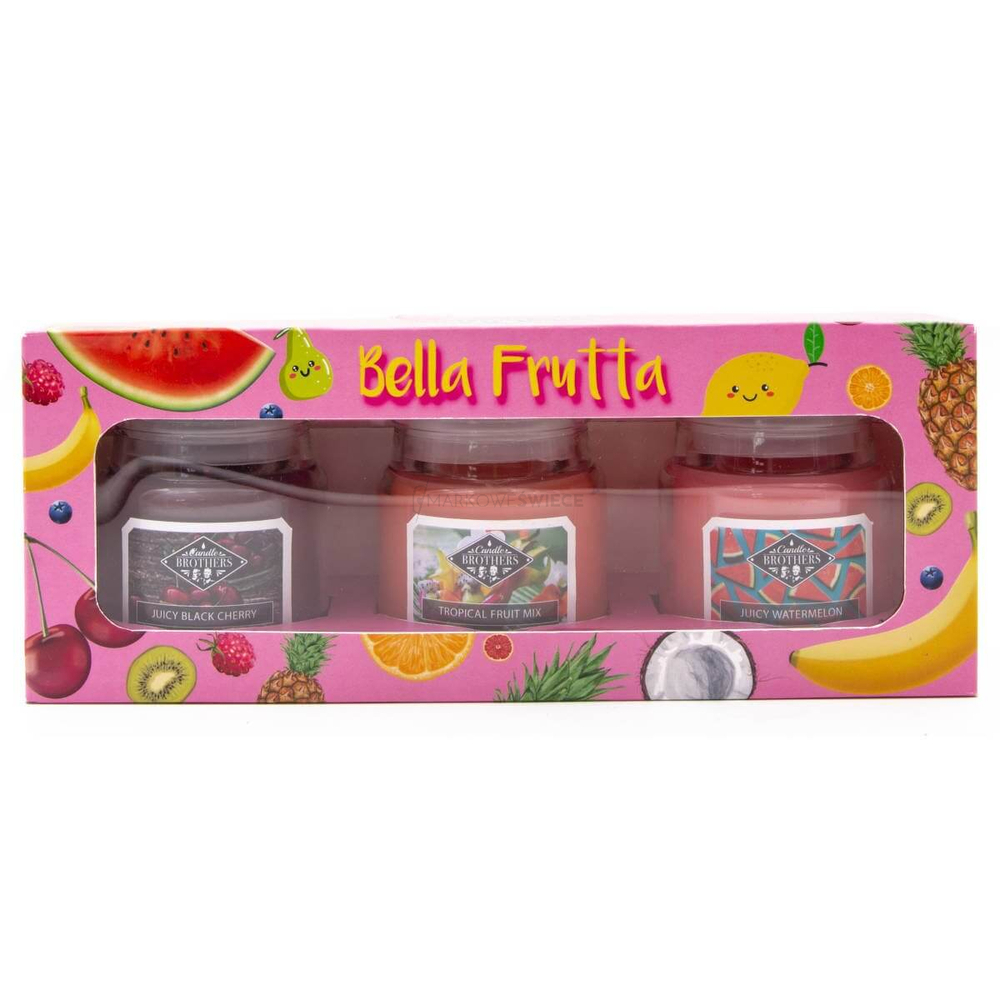 Candle Brothers Bella Frutta Zestaw Prezentowy Trzech Świec 3x85 g