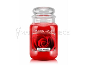 Country Candle Love & Roses Duża Świeca Zapachowa 652g