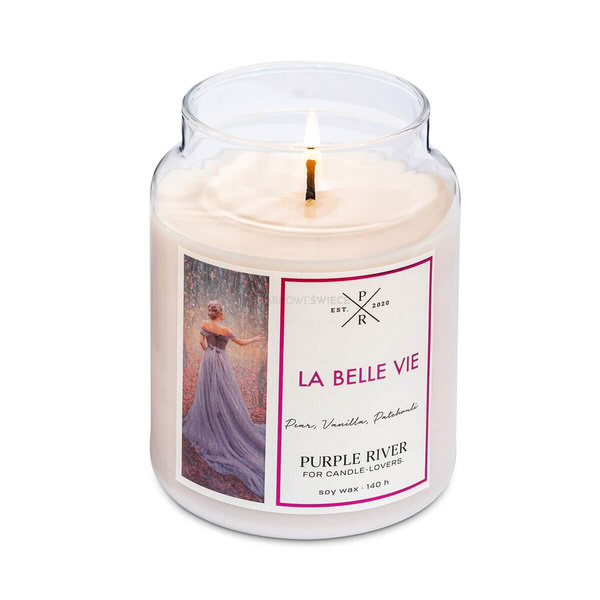 Purple River La Belle Vie Duża Świeca Sojowa 623g