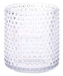 Świecznik na Świece szklany kropki