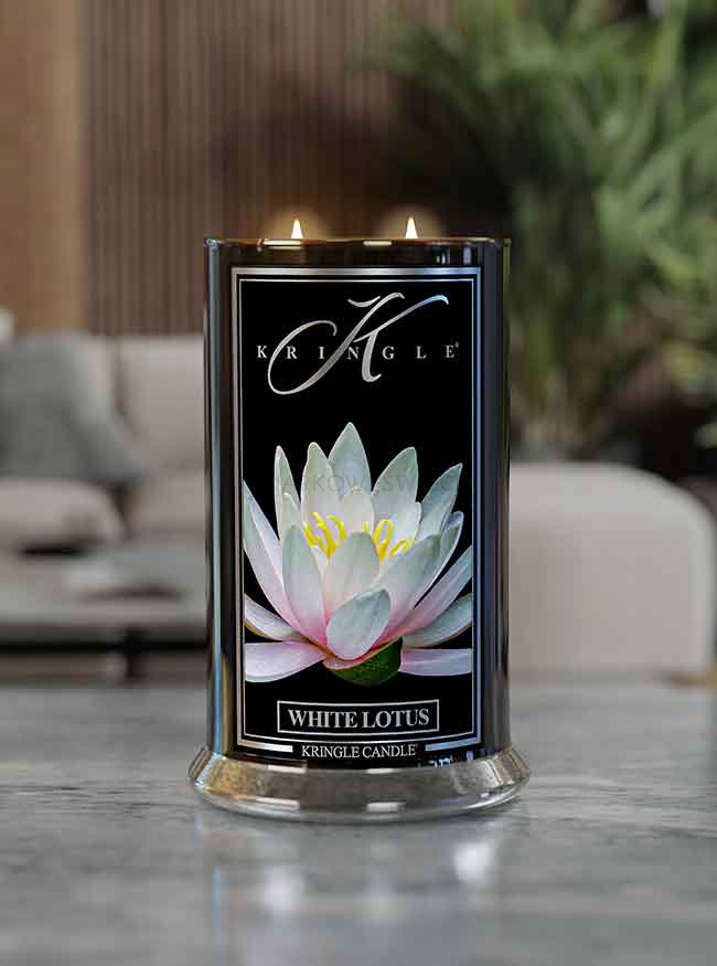 Kringle Candle Reserve White Lotus Duża Świeca Zapachowa 624g
