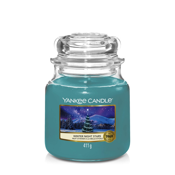 Yankee Candle Winter Night Stars Średnia Świeca Zapachowa 411g