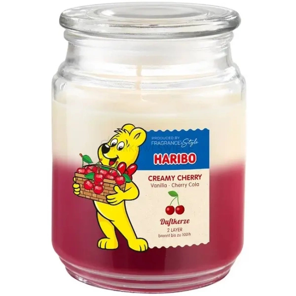 Haribo Creamy Cherry Świeca Zapachowa 510g