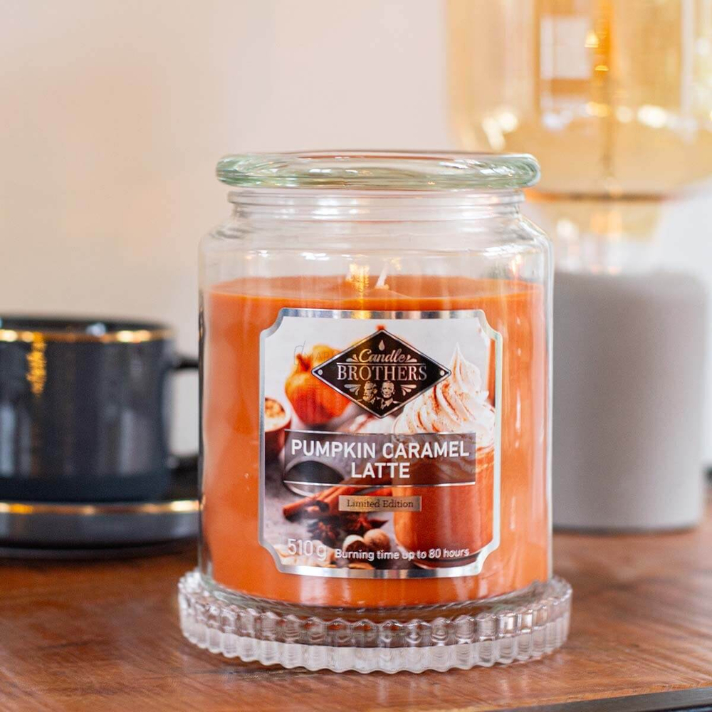 Candle Brothers Pumpkin Caramel Latte  Duża Świeca Zapachowa 510g