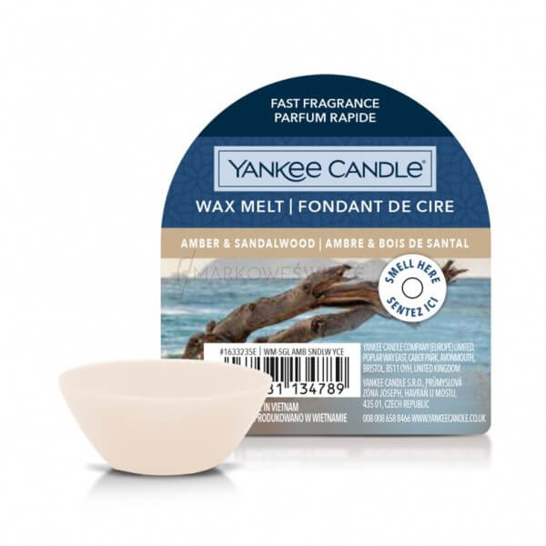 Yankee Candle Amber & Sandalwood Wosk Zapachowy Pudełko 22g