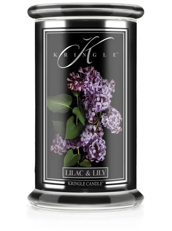 Kringle Candle Reserve Lilac & Lily Duża Świeca Zapachowa 624g