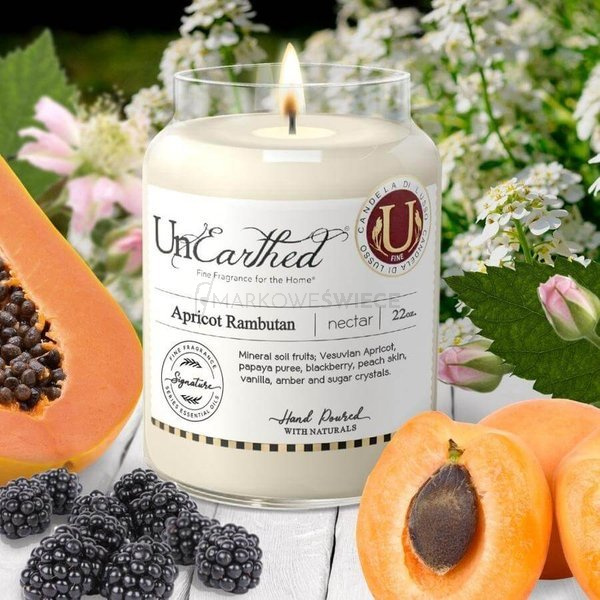 Unearthed Candle Apricot Rambutan Duża Świeca Zapachowa 640g