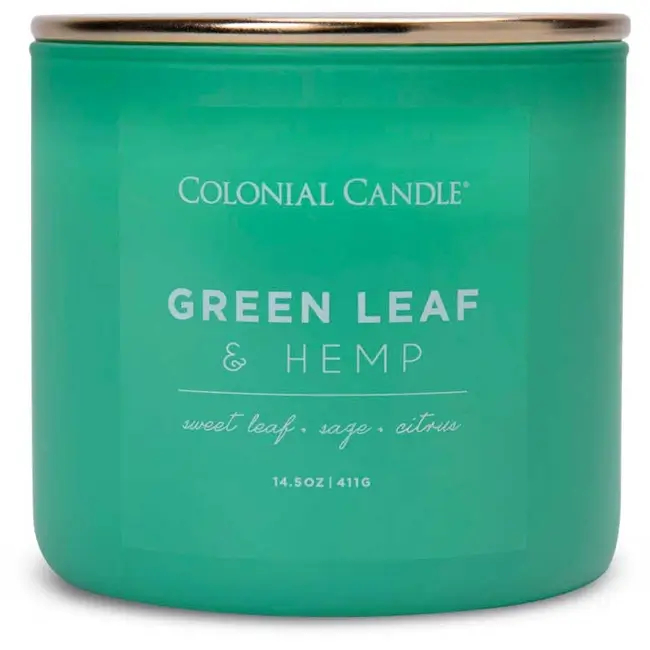 Colonial Candle Green Leaf Hemp Świeca Zapachowa Tumbler 411g