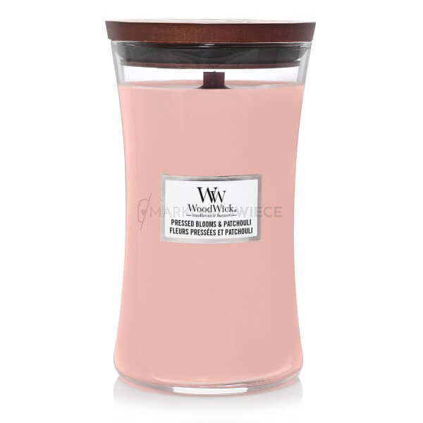 WoodWick Pressed Blooms & Patchouli Duża Świeca 609,5g