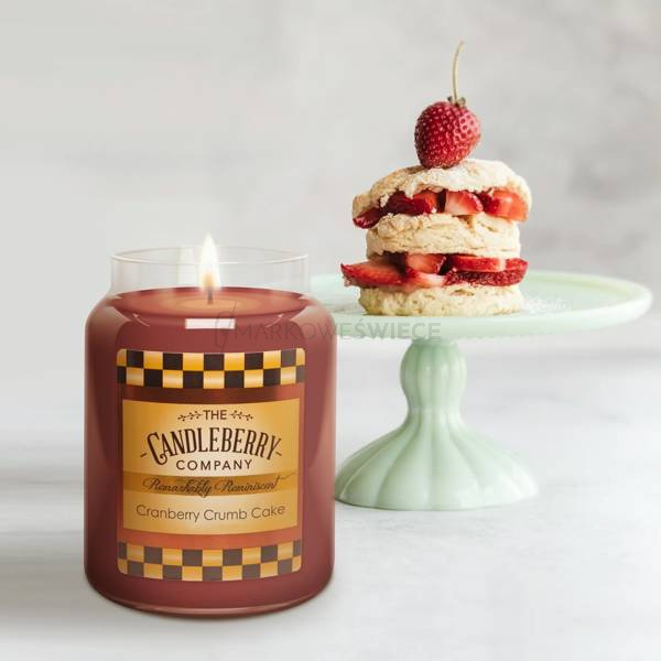 Candleberry Cranberry Crumb Cake Duża Świeca Zapachowa 640g