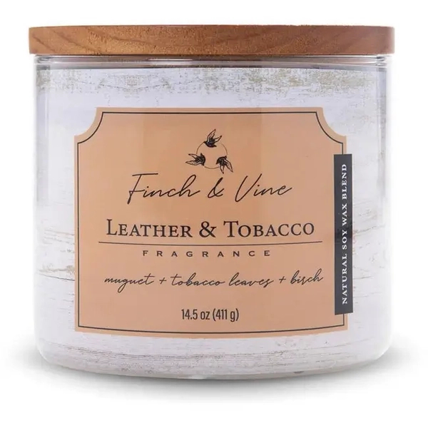 Colonial Candle Leather & Tobacco Świeca Zapachowa Tumbler 411g