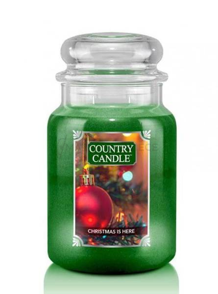 Country Candle Christmas Is Here Duża Świeca Zapachowa 652g