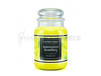 Country Candle Farmstand Lemongrass & Rosemary Duża Świeca Zapachowa 652g