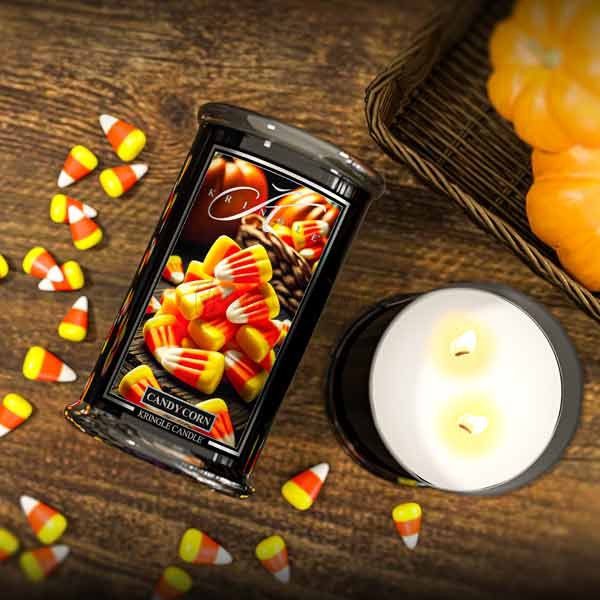 Kringle Candle Candy Corn Duża Świeca Zapachowa 624g