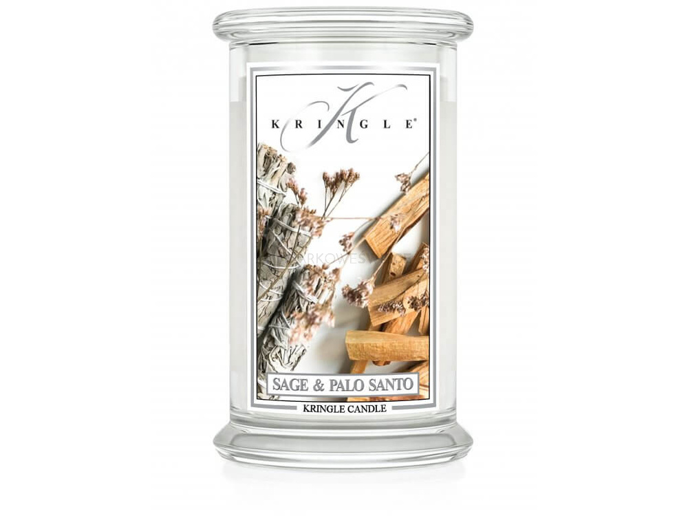 Kringle Candle Sage & Palo Santo Duża Świeca Zapachowa 624g