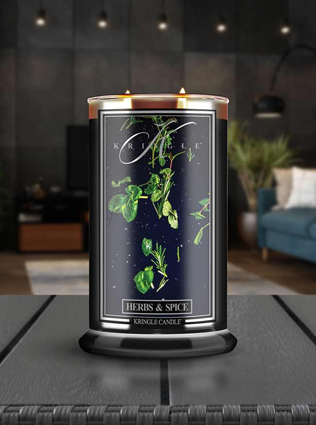 Kringle Candle Reserve Herbs & Spice Duża Świeca Zapachowa 624g