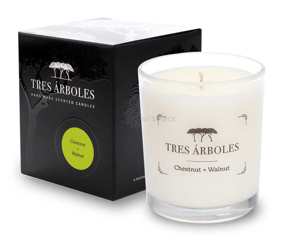 Tres Arboles Chestnut & Walnut Świeca Sojowa Zapachowa 170g