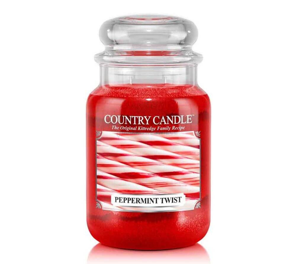 Country Candle Peppermint Twist Duża Świeca Zapachowa 652g