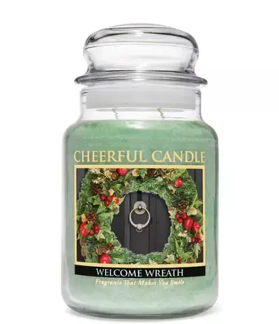 Cheerful Candle Welcome Wreath Duża Świeca Zapachowa 680g