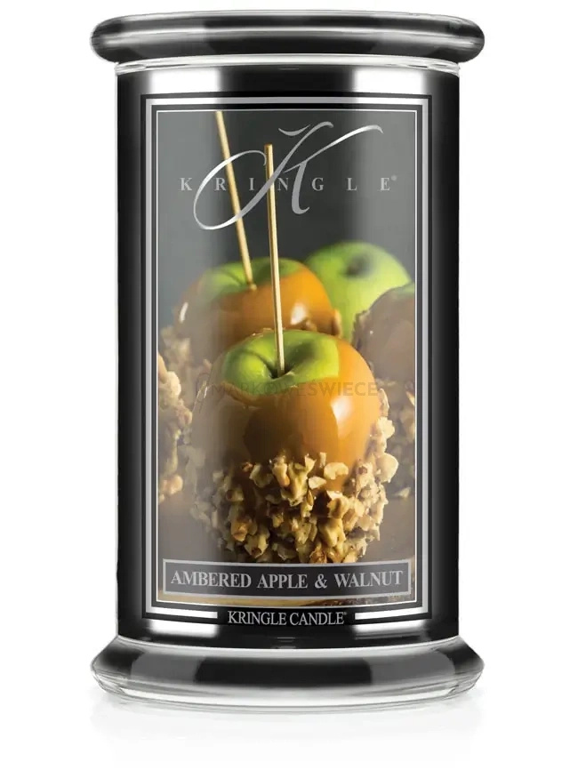 Kringle Candle Reserve Ambered Apple & Wood Duża Świeca Zapachowa 624g
