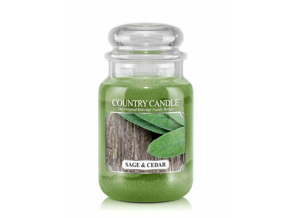 Country Candle Sage & Cedar Duża Świeca Zapachowa 652g
