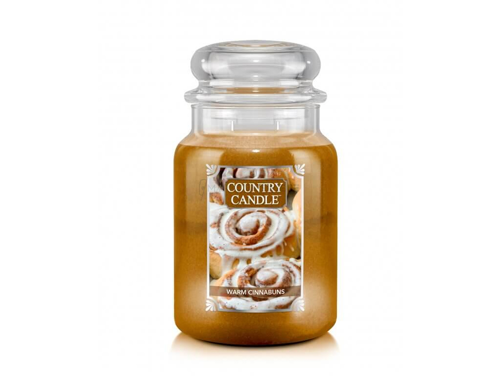 Country Candle Warm Cinnabuns Duża Świeca Zapachowa 652g