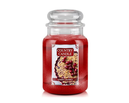 Country Candle Cherry Crumble Duża Świeca Zapachowa 652g
