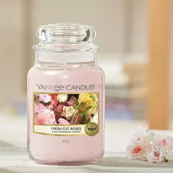 Yankee Candle Fresh Cut Roses Duża Świeca Zapachowa 623g