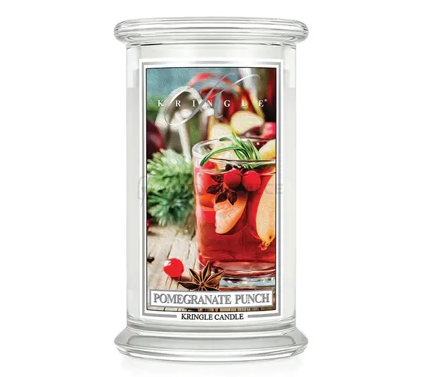 Kringle Candle Pomegranate Punch Duża Świeca Zapachowa 624g