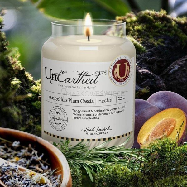 Unearthed Candle Angelino Plum Cassia Duża Świeca Zapachowa 640g