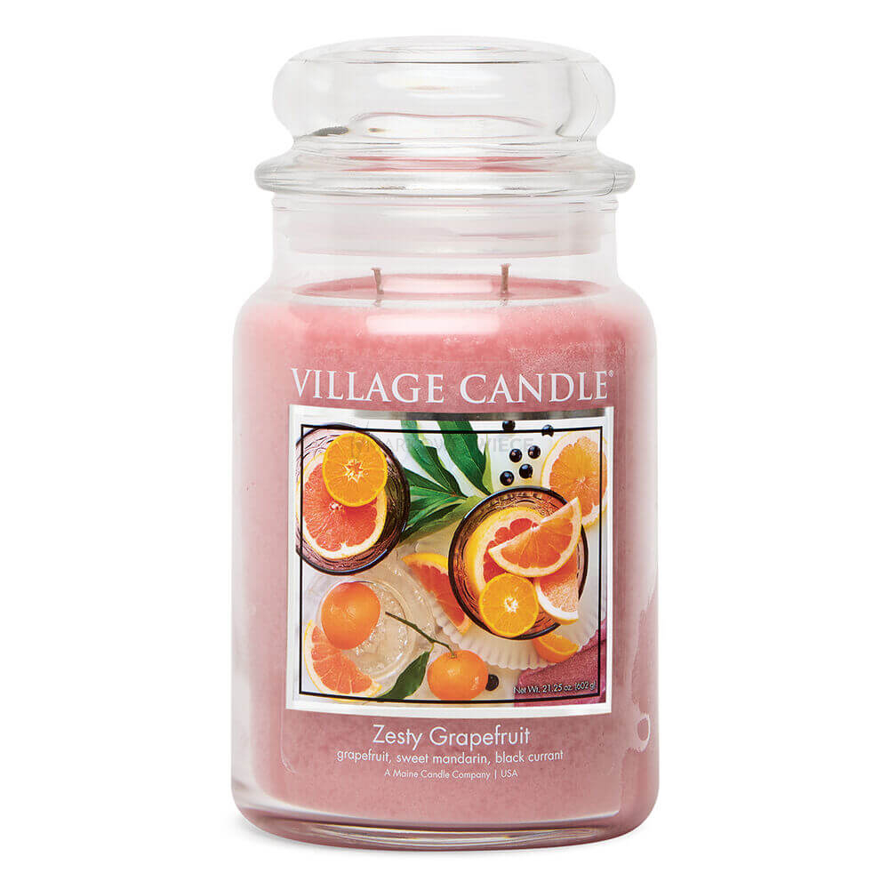 Village Candle Zesty Grapefruit Duża Świeca Zapachowa 602g