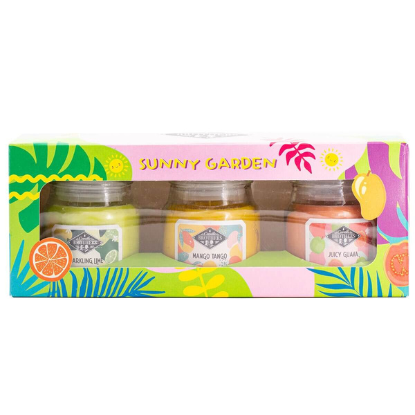 Candle Brothers Sunny Garden Zestaw Prezentowy Trzech Świec 3x85 g