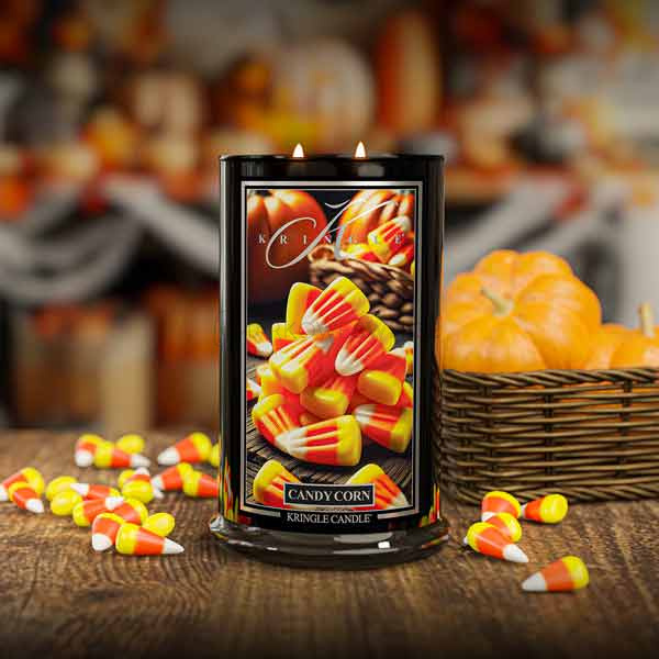 Kringle Candle Candy Corn Duża Świeca Zapachowa 624g